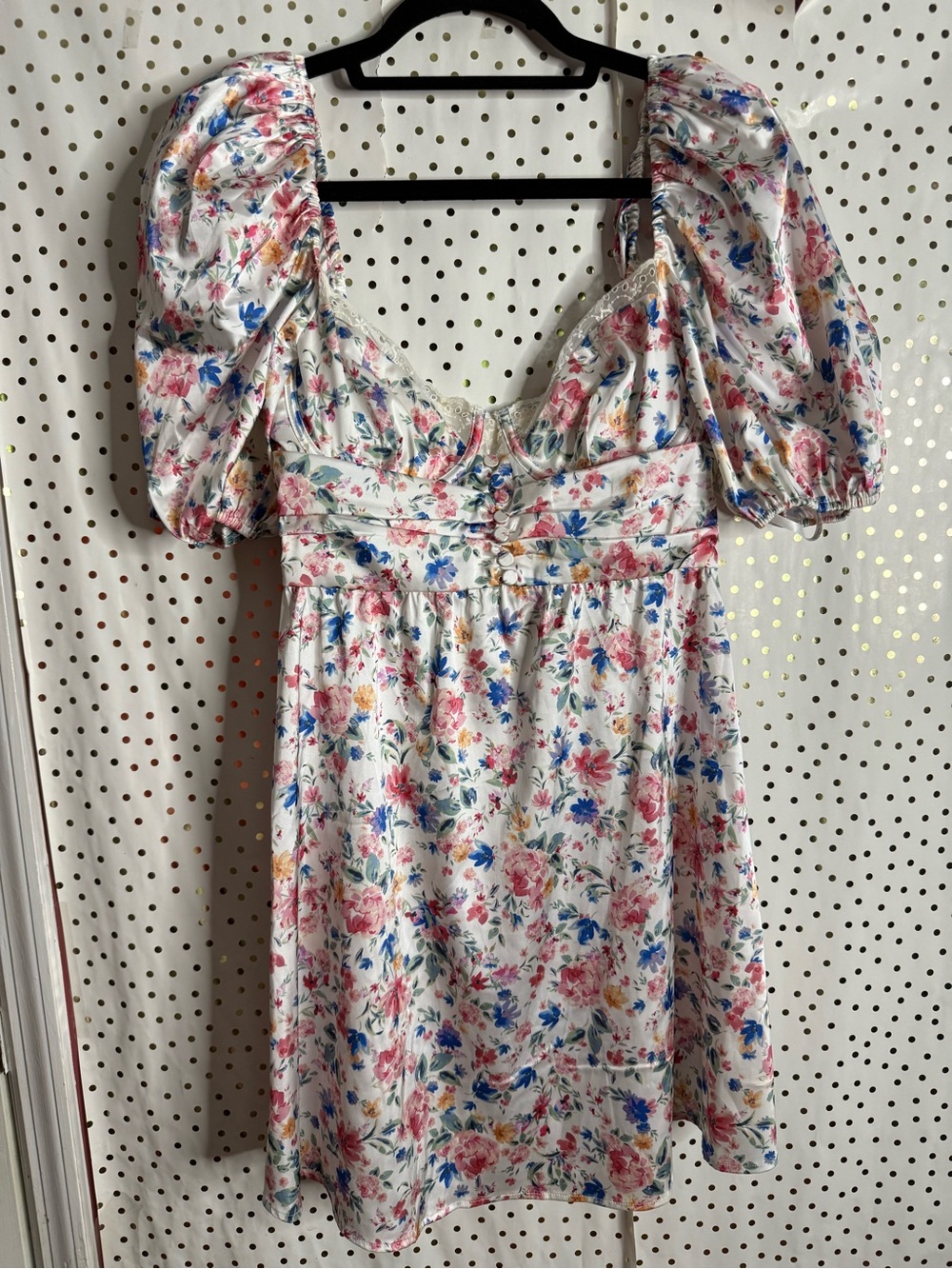 For love and lemons Floral Puff-Sleeve Dress